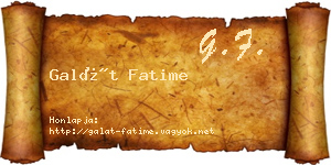 Galát Fatime névjegykártya
